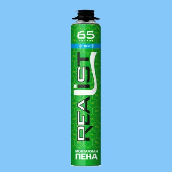 Пена пистолетная REALIST PRO Green 65л зимняя