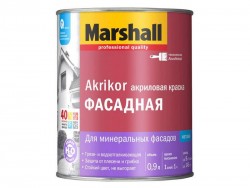 Краска фасадная база матовая ВС Marshall Akrikor, 0,9л